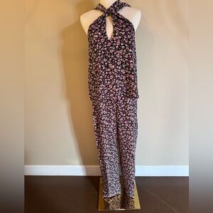 Zara Black and Pink Floral Set